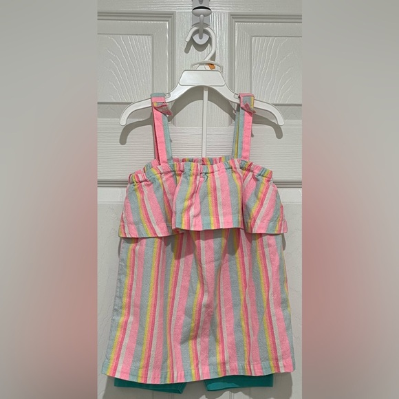 Girls Clothes Carter’s Outfit Linen Top and Matching Bike Shorts Size 7 - Picture 4 of 8